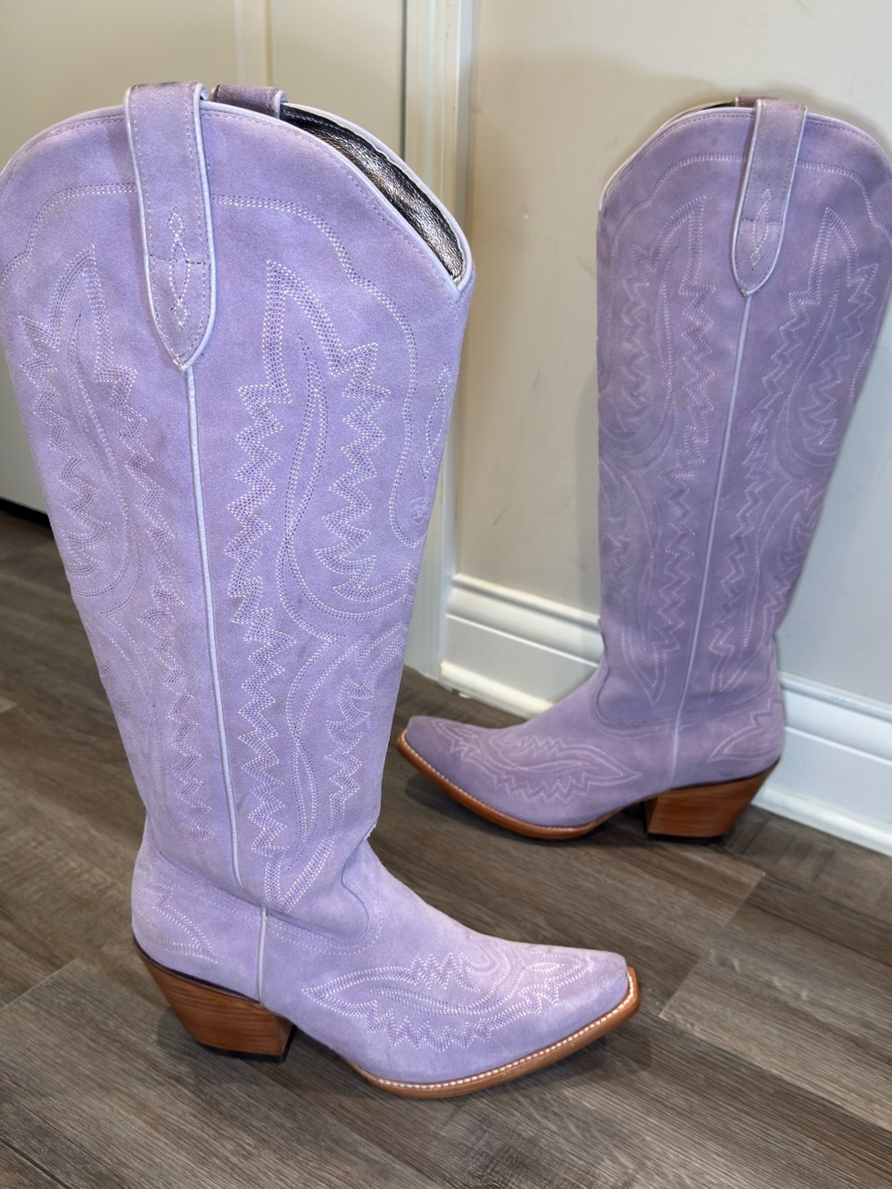 Ariat Casanova X Toe Lavender Suede Western Boots